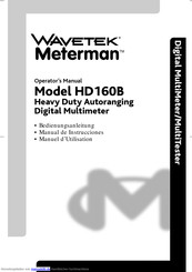 Wavetek Meterman HD160B Bedienungsanleitung