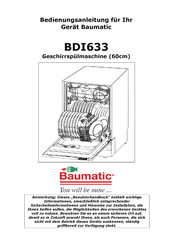 Baumatic BDI633 Bedienungsanleitung