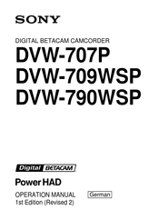 Sony DVW-790WSP Bedienungsanleitung