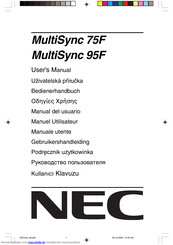 NEC MultiSync 75F Bedienerhandbuch