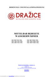 Drazice OKC 800 NTR/1 MPa Bedienungs- Und Installationsanweisung