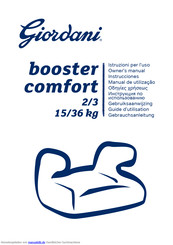 Giordani Booster Comfort Gebrauchsanleitung