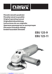 Narex EBU 125-9 Originalbetriebsanleitung