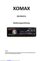 Xomax XM-RSU211 Bedienungsanleitung