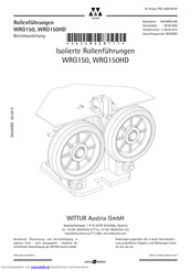 Wittur WRG150HD Betriebsanleitung