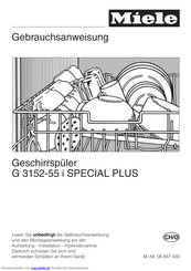 Miele G 3152-55 i SPECIAL PLUS Gebrauchsanweisung