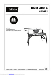 Gude BDM 300 E Originalbetriebsanweisung