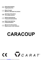 Carat CARACOUP Serie Bedienungsanleitung