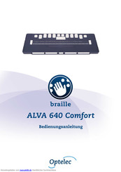 Optelec ALVA 640 Comfort Bedienungsanleitung