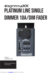Lightmaxx Platinum Line Single Dimmer 10A/Dim Fader Bedienungsanleitung