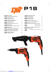 SPIT P18 LITHIUM Original Bedienungsanleitung