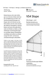 Plissee-Experte VS4 Slope 2 Montage- Und Bedienungsanleitung