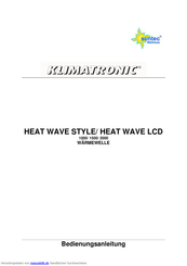 SUNTEC KLIMATRONIC HEAT WAVE STYLE 1000 Bedienungsanleitung