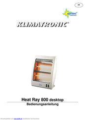 SUNTEC KLIMATRONIC Heat Ray 800 desktop Bedienungsanleitung