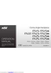 NSK FX15 Bedienungsanleitung