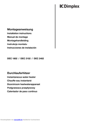 Dimplex DEC2402 Montageanweisung