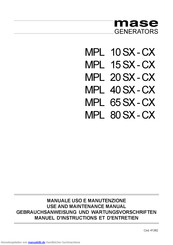 Mase MPL 10 SX - CX Gebrauchsanweisung