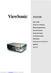 ViewSonic PJ255D Bedienungsanleitung