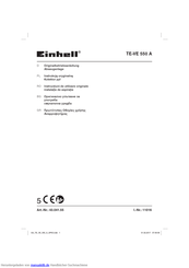 EINHELL TE-VE 550 A Originalbetriebsanleitung