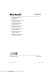 EINHELL TE-VE 550 A Originalbetriebsanleitung