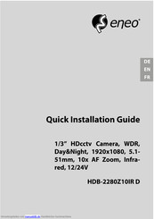 Eneo HDB-2280Z10IR D Schnellinstallationsanleitung