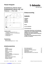 Webasto Thermo Top E Bedienungshinweise