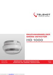 Telenot HD 1000 Bedienungs- Und Montageanleitung