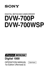 Sony DVW-700WSP Bedienungsanleitung