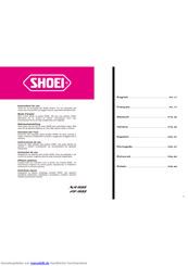 SHOEI XR-1100 Gebrauchsanleitung