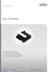 Wilo CIF Series Einbau- Und Betriebsanleitung