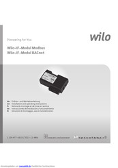 Wilo IF Modul Modbus Einbau- Und Betriebsanleitung