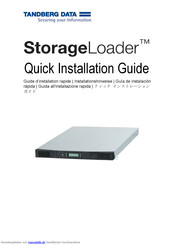 Tandberg Data StorageLoader Installationshinweise