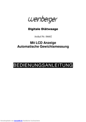 Weinberger 06682 Bedienungsanleitung
