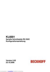 Beckhoff KL6001 Konfigurationsanleitung