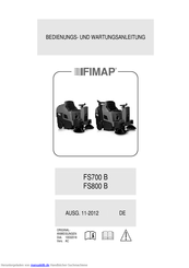 Fimap FS800 B Bedienungs- Und Wartungsanleitung