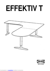 IKEA Effektiv Adapter für T oder Eck Tischgestell T alte Serie 