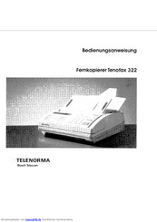 Telenorma Tenofax 322 Bedienungsanweisung