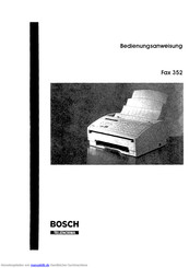 Bosch Telenorma Fax 352 Bedienungsanweisung