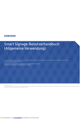 Samsung Smart Signage OHN Serie Benutzerhandbuch