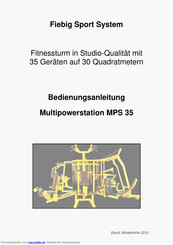 Fiebig Sport System MPS 35 Bedienungsanleitung