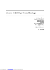 Schleibinger Vikasonic Handbuch