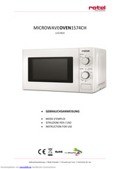 Rotel MICROWAVEOVEN1574CH Gebrauchsanweisung