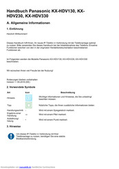 Panasonic KX-HDV330 Handbuch