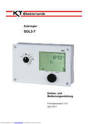 KT-Elektronik SOL3-7 Einbau- Und Bedienungsanleitung