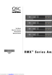 QSC Audio RMX 1850HD Bedienhandbuch