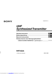 Sony WRT-822A Bedienungsanleitung
