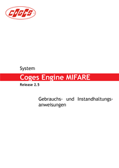 COGES Engine MIFARE Gebrauchs- Und Instandhaltungsanweisungen