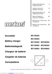 Vetus BC120803 Bedienungshandbuch Und Installationsvorschriften
