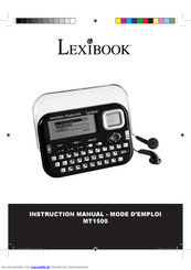 LEXIBOOK MT1500 Handbuch
