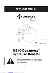 Greenlee HB10 Dynapress Betriebsanleitung